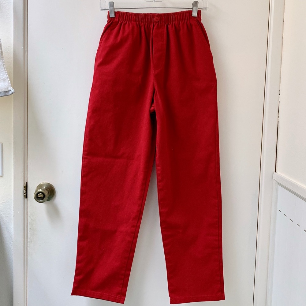 Ultra High Waisted Red Pants
